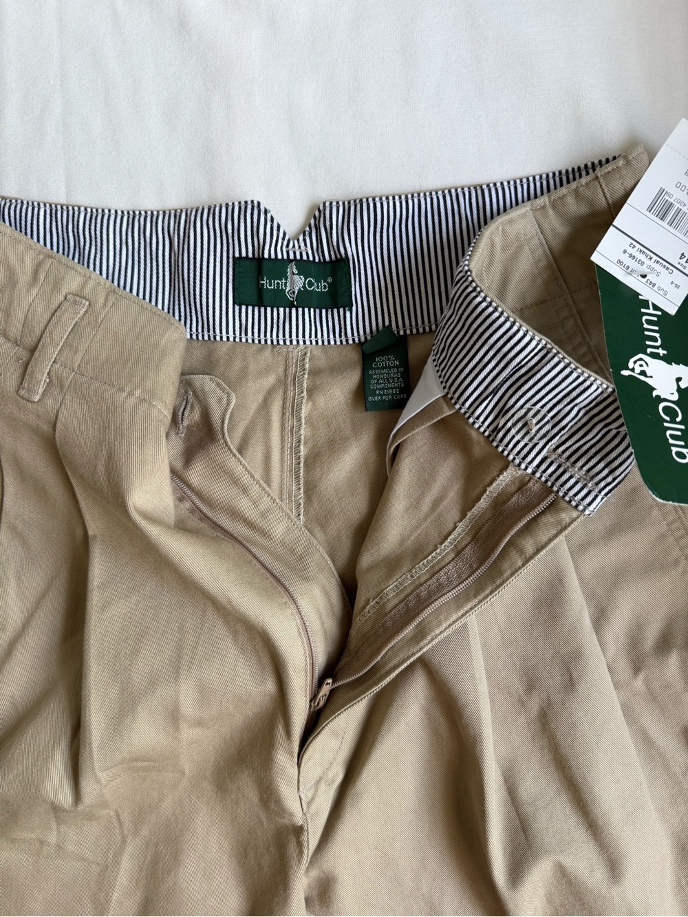 VTG Hunt Club Pleated Women’s Khaki Cotton Chino Pants
